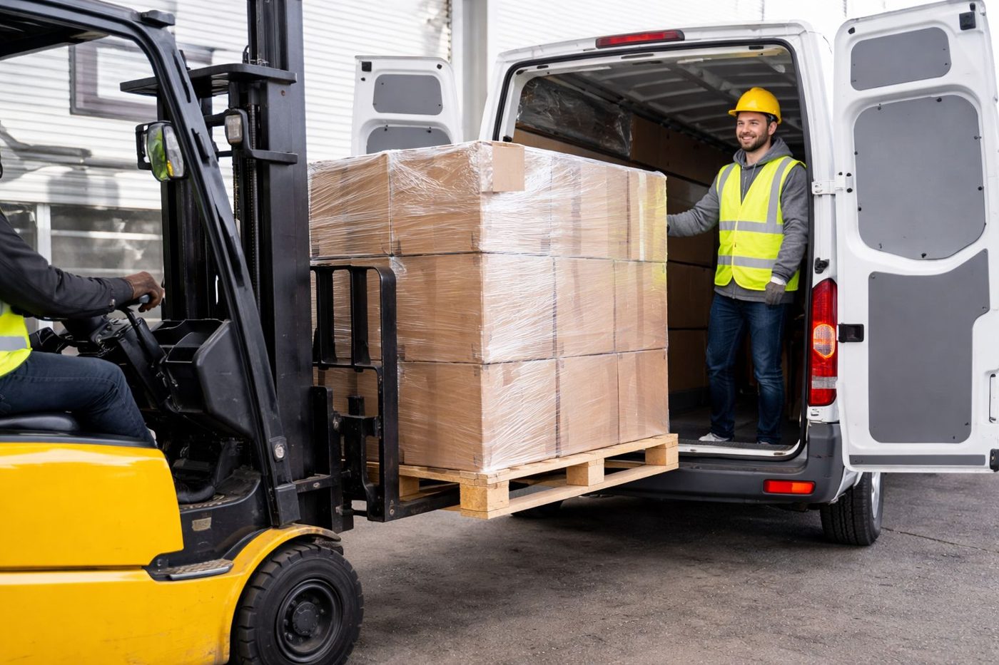 Same day courier collecting an urgent parcel for UK delivery